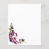 バジェット素朴ピンクフローラ結婚式招待状 (裏面)