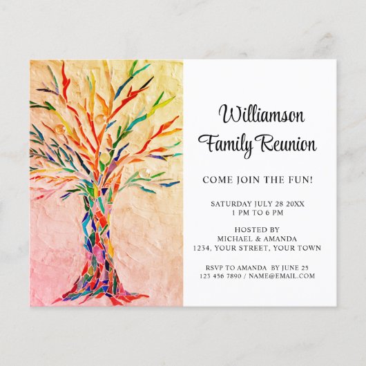 バジェット素朴ファミリー懇親会招待状 (正面)