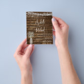 バジェット素朴ファームハウスライト結婚式招待状 チラシ (手)