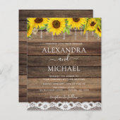 バジェット素朴ファームハウス素朴ンフラワー結婚ズ (正面/裏面)