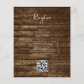 バジェット素朴ファームハウスQRコード結婚式招待状 チラシ (裏面)