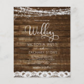 バジェット素朴ファームハウスQRコード結婚式招待状 チラシ (正面)