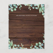 バジェット素朴フォトコラージュの結婚緑の魅力 (裏面)