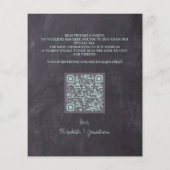 バジェット素朴フォト緑のQRコード日付を保存 (裏面)