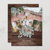 バジェット素朴フォトEUCALYPTUS結婚式招待状 (正面/裏面)