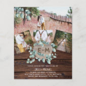 バジェット素朴フォトEUCALYPTUS結婚式招待状 (正面)