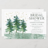 バジェット素朴フォレストウォーター色ブライダルシャワー (正面/裏面)