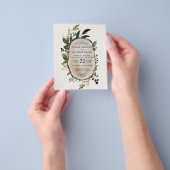 バジェット素朴フォージズファームハウス結婚式招待状 チラシ (手)