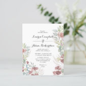 バジェット素朴フローラテラコッタ結婚式招待状 (スタンド正面)