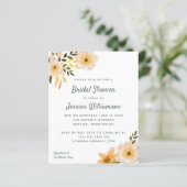 バジェット素朴フローラピーチブライダルシャワー招待状 (スタンド正面)