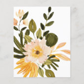 バジェット素朴フローラピーチブライダルシャワー招待状 (裏面)