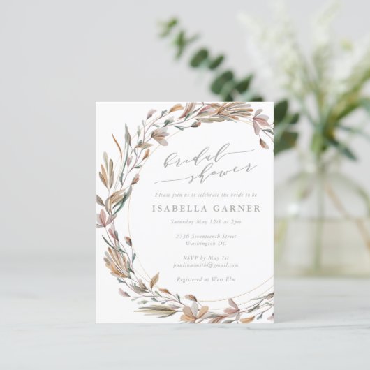 バジェット素朴フローラ水カラーブライダルシャワー (スタンド正面)