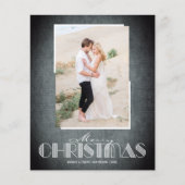 バジェット素朴ブラックメリークリスマスフォトカード (正面)