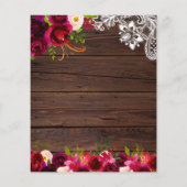 バジェット素朴ブルゴーニュフローラウッド日付を保存 チラシ (裏面)