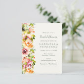 バジェット素朴ブルゴーニュフローラブライダルシャワー招待状 (スタンド正面)