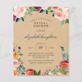 バジェット素朴ブルゴーニュ赤面フローラブライダルシャワー (正面)