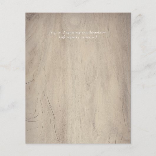 バジェット素朴ブルゴーニュ青フローラ結婚式の招待 (裏面)