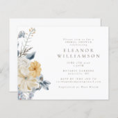 バジェット素朴ブルーイエローフローラブライダルシャワー (正面/裏面)