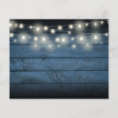 バジェット素朴ブルーウッドフォトウェディング招待 (裏面)