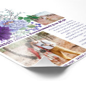 バジェット素朴ブルーフラワーフォト文字テンプレート フォトプリント            (角)