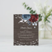 バジェット素朴ブルーフローラブライダルシャワー招待 (スタンド正面)