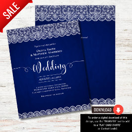 バジェット素朴ブルーホワイトレースファームハウス結婚ズ