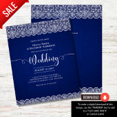 バジェット素朴ブルーホワイトレースファームハウス結婚ズ