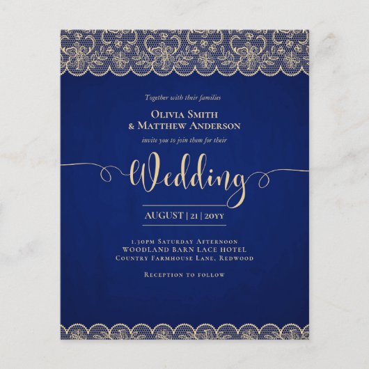 バジェット素朴ブルー金ゴールドレースファームハウス結婚ズ (正面)