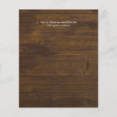 バジェット素朴プラム開花ジンジャーウェディング招待 (裏面)