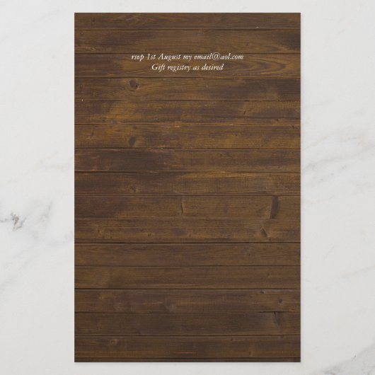 バジェット素朴ベビーシャワーヒマワリ招待状 (裏面)