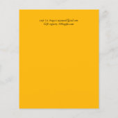 バジェット素朴ベビーシャワーヒマワリ招待状 (裏面)