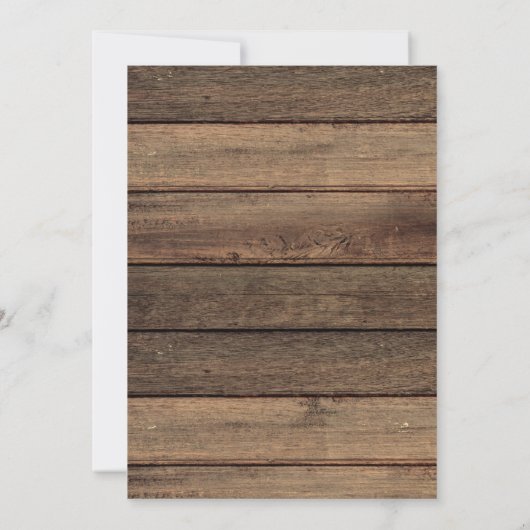 バジェット素朴ベビーシャワールライツファームハウス 招待状 (裏面)