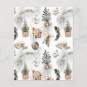 バジェット素朴ホリデーパーティー招待状 (裏面)