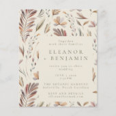 バジェット素朴ボタニカルアーストーンウェディング招待 (正面)