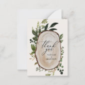 バジェット素朴ボタニカルグリーナリーサンキューシック ノートカード (正面)