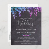 バジェット素朴ボタニカルユーカリプタスウェディング招待 (正面/裏面)