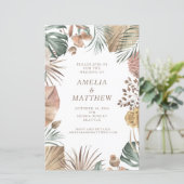 バジェット素朴ボホグリーンリーウェディング招待 (スタンド正面)