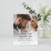 バジェット素朴ボホシック2フォト結婚式招待状 (スタンド正面)