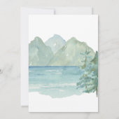 バジェット素朴マウンテンズアドベンチャーバースデーパーティー 招待状 (裏面)