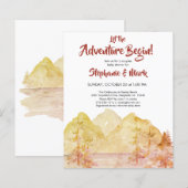 バジェット素朴マウンテンズアドベンチャー秋ベビーシャワー (正面/裏面)