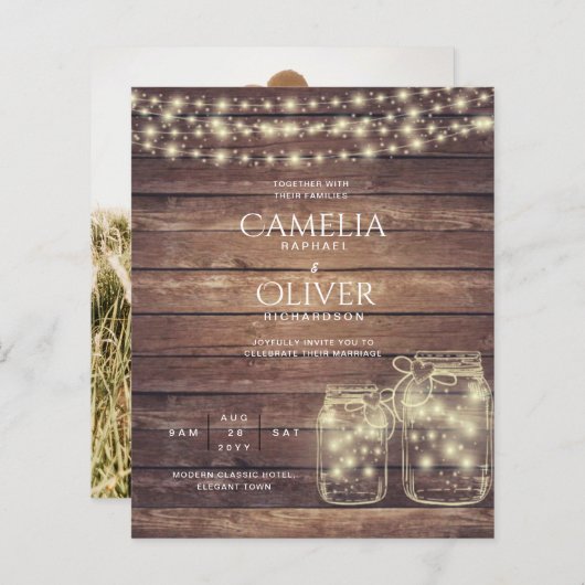 バジェット素朴メイスンジャイルライツウッド結婚ズ (正面/裏面)