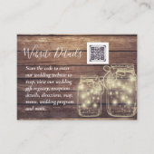 バジェット素朴メイスンジャイルライツウッド結婚ズ エンクロージャーカード (正面)