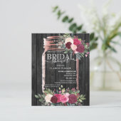 バジェット素朴メイソンジャールブライダルシャワー招待 (スタンド正面)