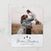 バジェット素朴メリークリスマス2フォトホリデーカード (正面/裏面)