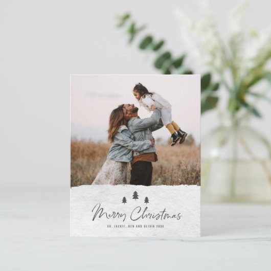 バジェット素朴メリークリスマス2フォトホリデーカード (スタンド正面)