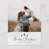 バジェット素朴メリークリスマス2フォトホリデーカード (正面)