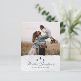 バジェット素朴メリークリスマス2フォトホリデーカード