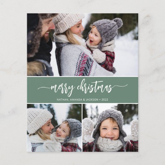 バジェット素朴メリーモダンクリスマス3枚の写真 (正面)