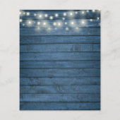 バジェット素朴モノグラムカップルシャワー招待状 (裏面)