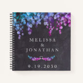 バジェット素朴ユーカリプタスボタニカル石板結婚ズ ノートブック (正面)